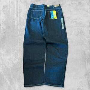 Vintage Old Navy Baggy Jeans Mens 36x34 Blue Button Fly Wide Leg Denim Y2K 2000s